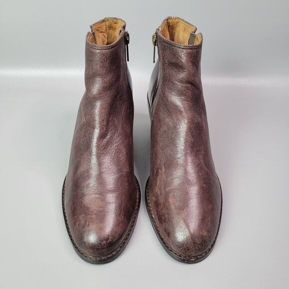 Womens Frye Jolene Inside Zip Short Brick Red Brown Boots Size 7.5 M Bootie - Picture 5 of 14